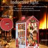 DIY Book Nook Kit Miniature Dollhouse Kit Xmas Eve Snowflakes Building with LED Light Diorama Model Birthday Gifts