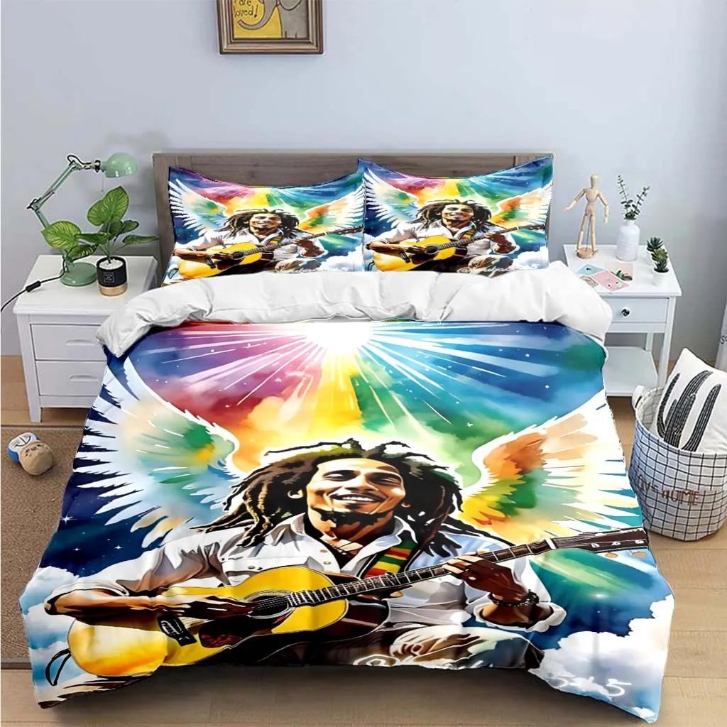3D Printed Singer R-Reggae Bob Marley Duvet Cover Pillowcase Bedding Set teenagers Twin Full Single/Double/Large Size
