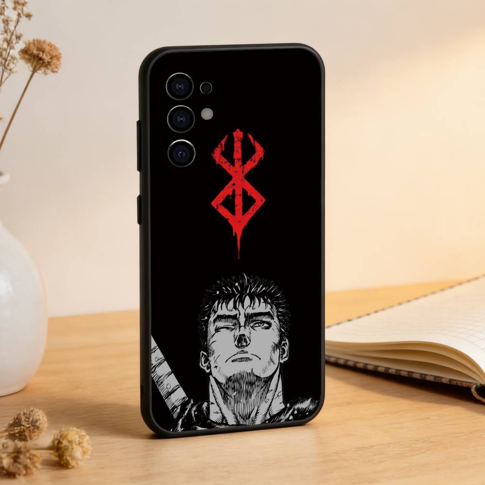 Berserk Guts Anime Telefoonhoesje Voor Samsung S25,S24,S21,S22,S23,S30,Ultra,S20,Plus,Fe,Zwart Zacht Siliconen Hoesje