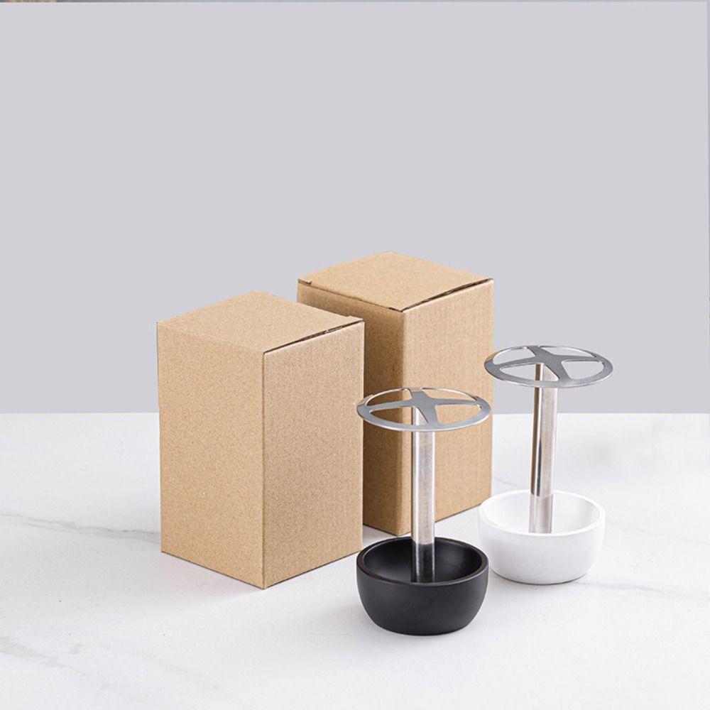 Hollow Out Design Toothbrush Holder Stainless Steel Cosmetic Brush Storage Rack Bathroom