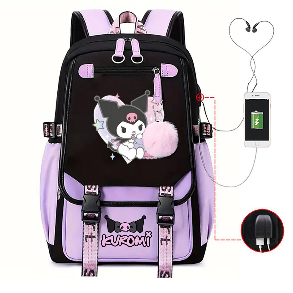 Universal Schoolbag Animation Cartoon Popularity Peripheral Printing Student Casual Backpack Multi-Function With Usb