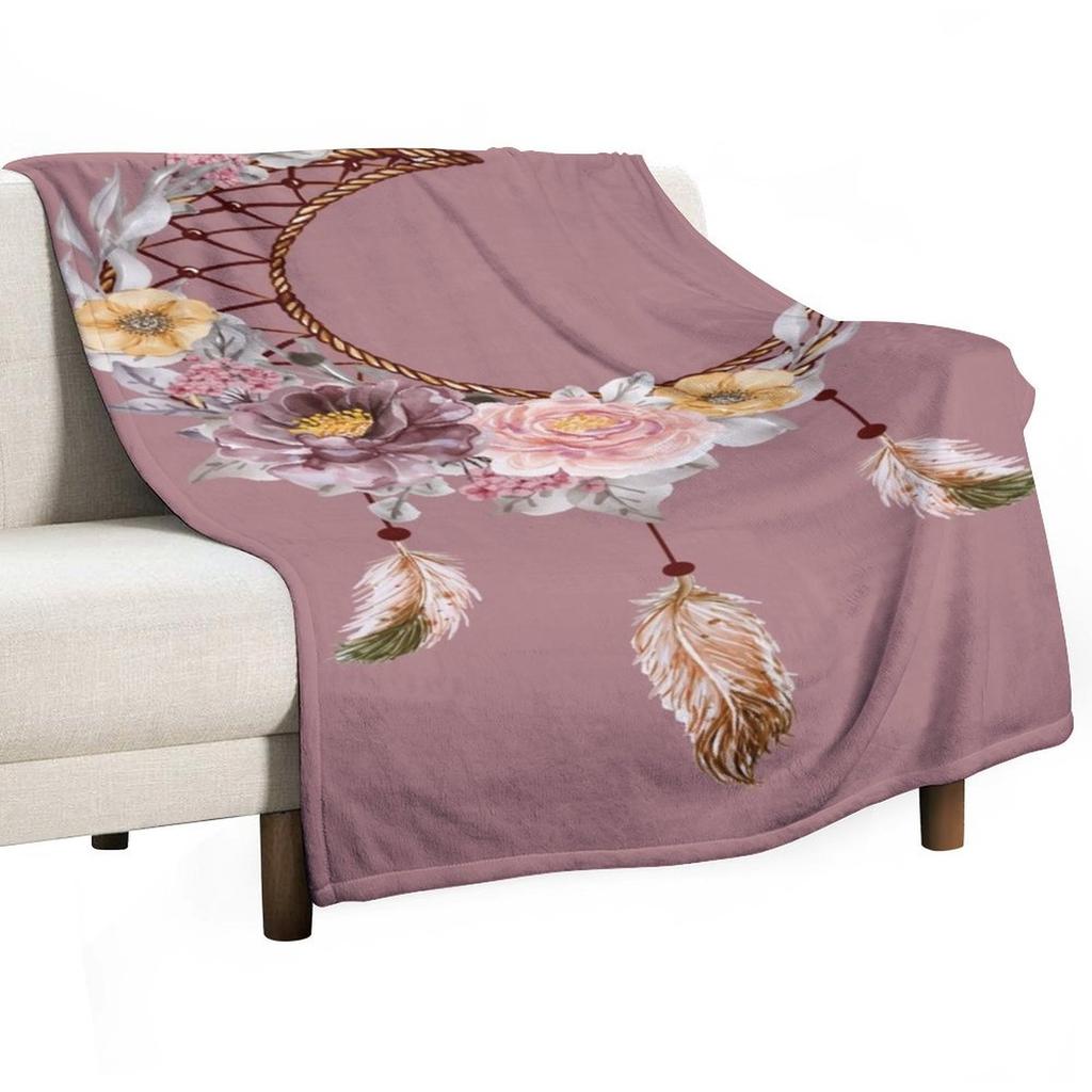 Moon dreamcatcher Throw Blanket Hairys Softest Furrys Furry Blankets