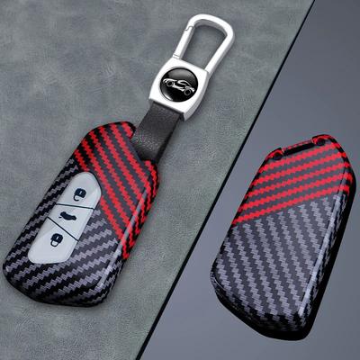 Für Volkswagen Golf 8 Langyi Sagitar Jetta Weiling Bora Tiguan Skoda Octavia Kohlefaser Auto Schlüsselhülle Abdeckung Schale Mit Schlüsselanhänger