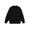 Men's High-End Retro Henley Collar Long Sleeve Knit Sweater for Autumn and Winter