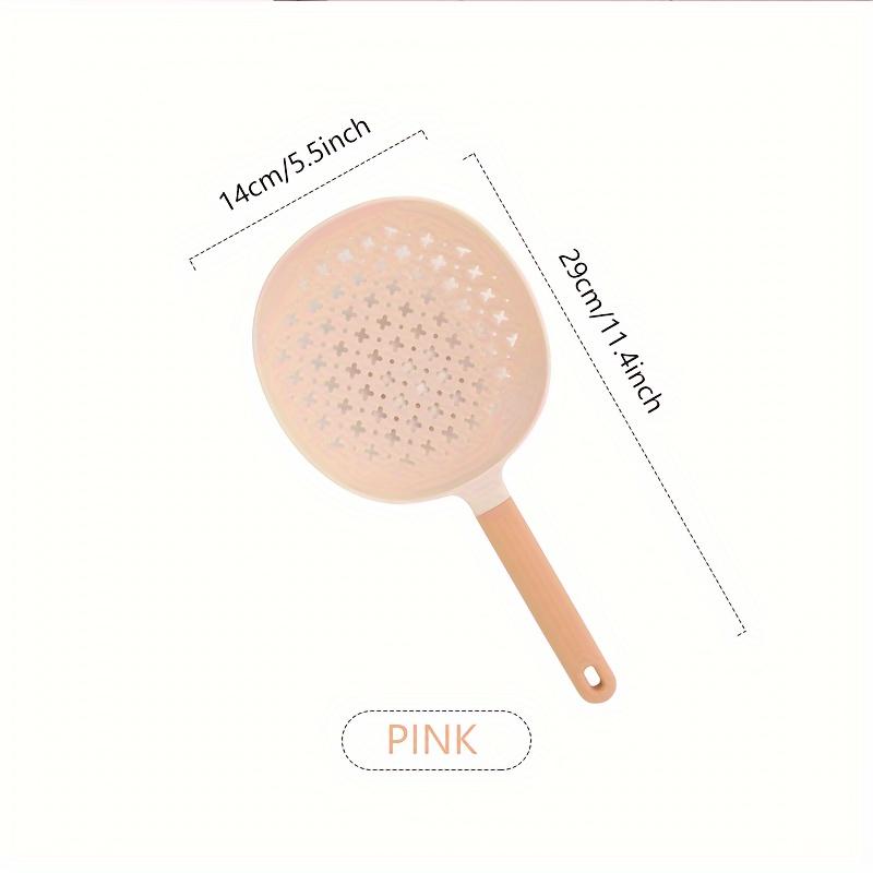 Kitchen Colander, Kitchen Household Large Plastic Drain Long Handle Spoon, Salvage Noodle Dumpling High Temperature Resistant Colander