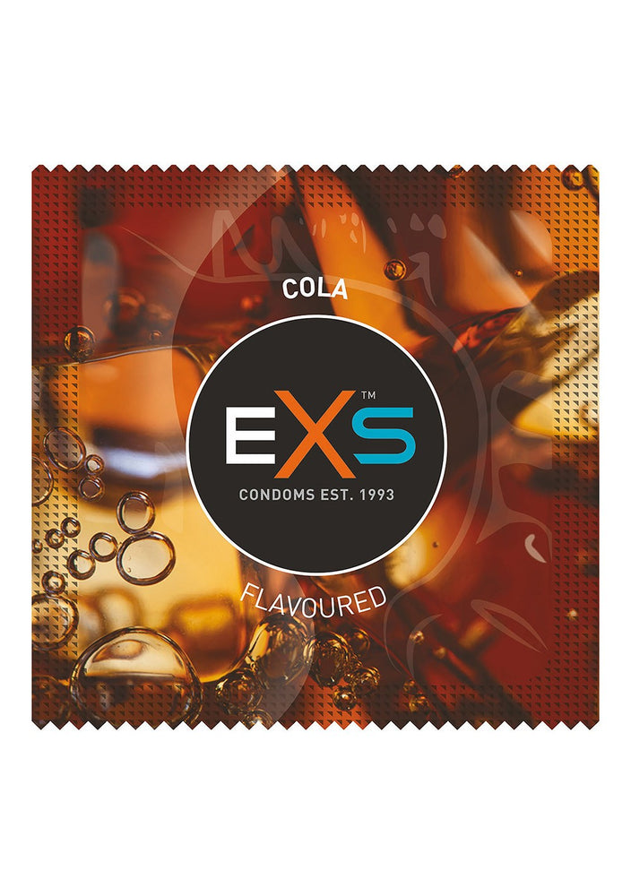 Préservatifs X2 Lubrifiés En Latex Goût Cola 54mm Exs400 Cola
