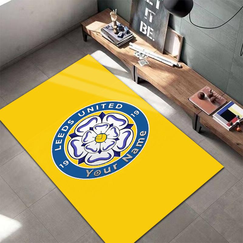 Leeds Football Club Custom Name Carpet Rug For Living Room Bedroom Home Sofa Decoration,Kids play Non-slip Floor Mat