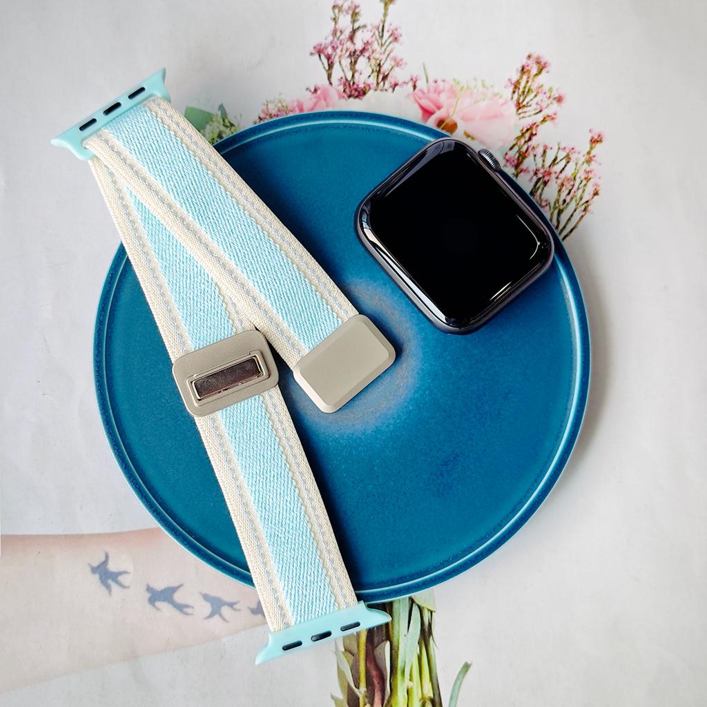 Innovative Magnetic Strap for Apple Watch S10 9 8 7 6 SE Color Nylon Watch Accessories Band for Iwatch 38 40 41 42 44 45 46 49mm