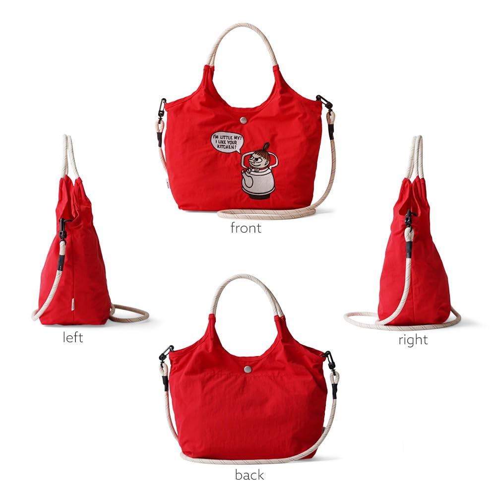 [Mumínek] Vyšívaná oboustranná taška pro ženy rmpk-02 N Červená (Malá Mi 2)