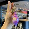 Iridescent Seashell Acrylic Keychain: Chic & Colorful Pendant for Girls' Bags & Cars