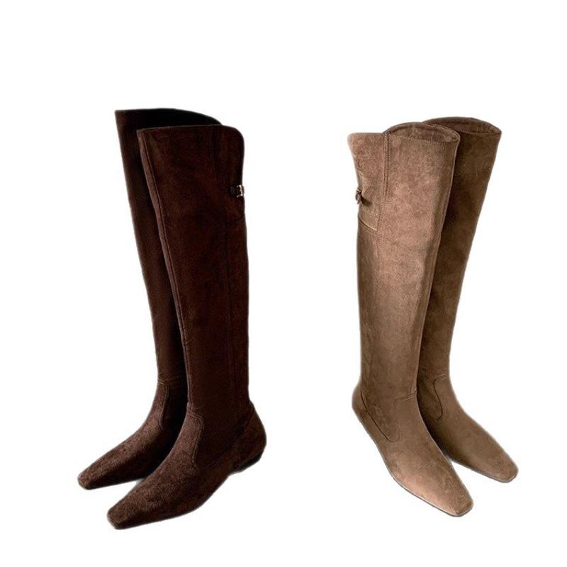 New Retro Long Boots, Knee-length Fashionable Slim Boots, Knight Boots, Women's Shoes