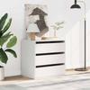 Vidaxl Chest of Drawers, White, 60X41X58 Cm, Wood-based Material