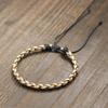 Simple Style Handmade Genuine Leather Bracelet Men Adjustable Wax Rope Leisure Accessories Gift For Him  Pulseiras Masculina