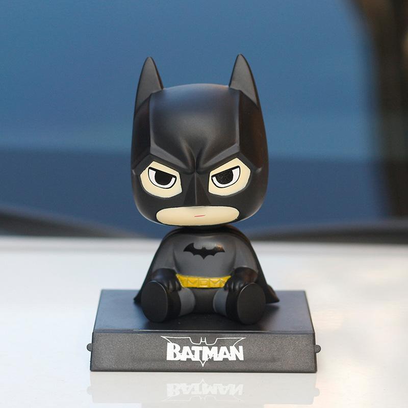 10cm Spider Man Iron Man Hulk Deadpool Shaking Head Doll Car Decoration Auto Accessories Playthings Doll Mobile Phone Bracket Gifts