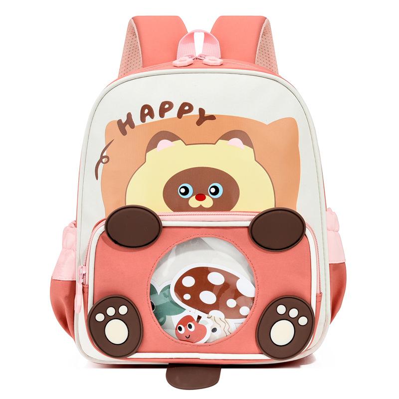 Kids Cartoon Backpack Cute Kindergarten School Bag for Boys Girls Ages 3-6 Lightweight Preschool Daypack for Toddler Kid Bags