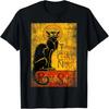 Vintage Tour Du Chat Noir Black Cat For Halloween T-Shirt