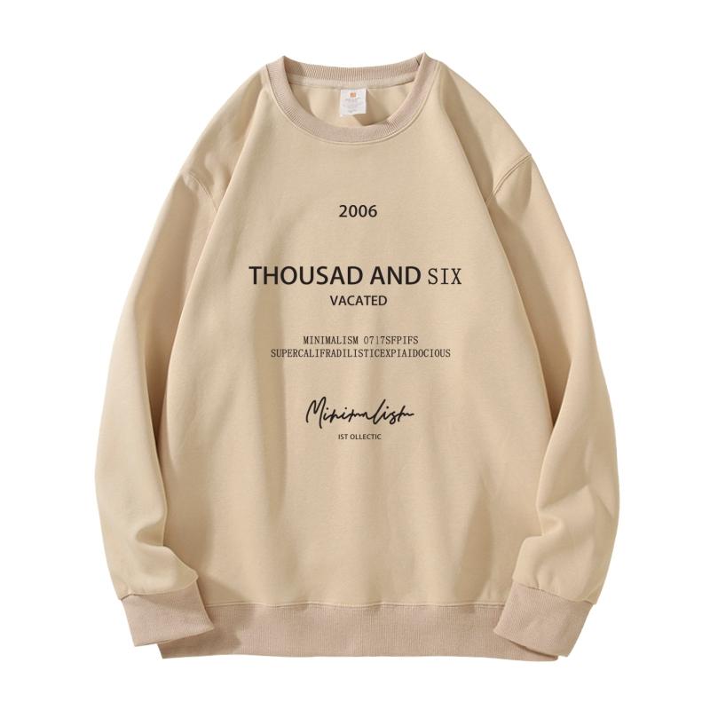 A Large-sized Loose and Trendy Hoodie for Women with A Round Neck, A Retro College Style and A Laid-back Top for Spring and Autumn
