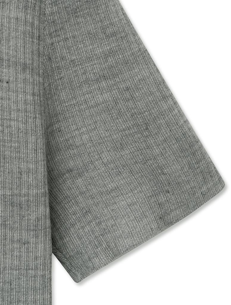 NOIRER Layered V-Neck Half Knit (Gray)