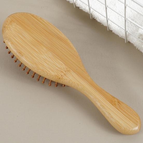 Bamboo Air Cushion Brush Men Women Scalp Massage Hair Comb Anti-static Portable Fluffy Hair Styling Detangling Paddle