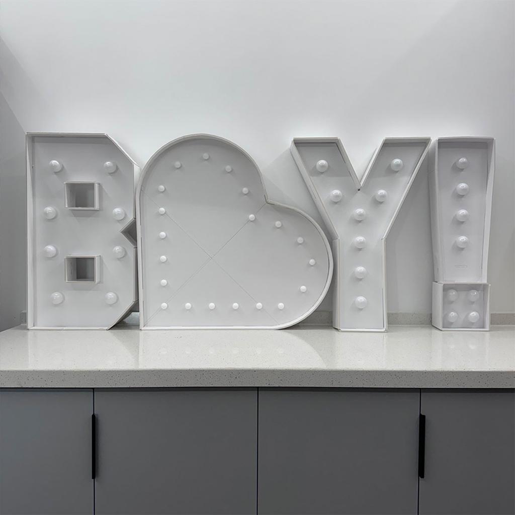 1Pc 73cm Lighting Heart Frame KT Board Party Decor for Wedding Birthday Home Party Decorating Tool