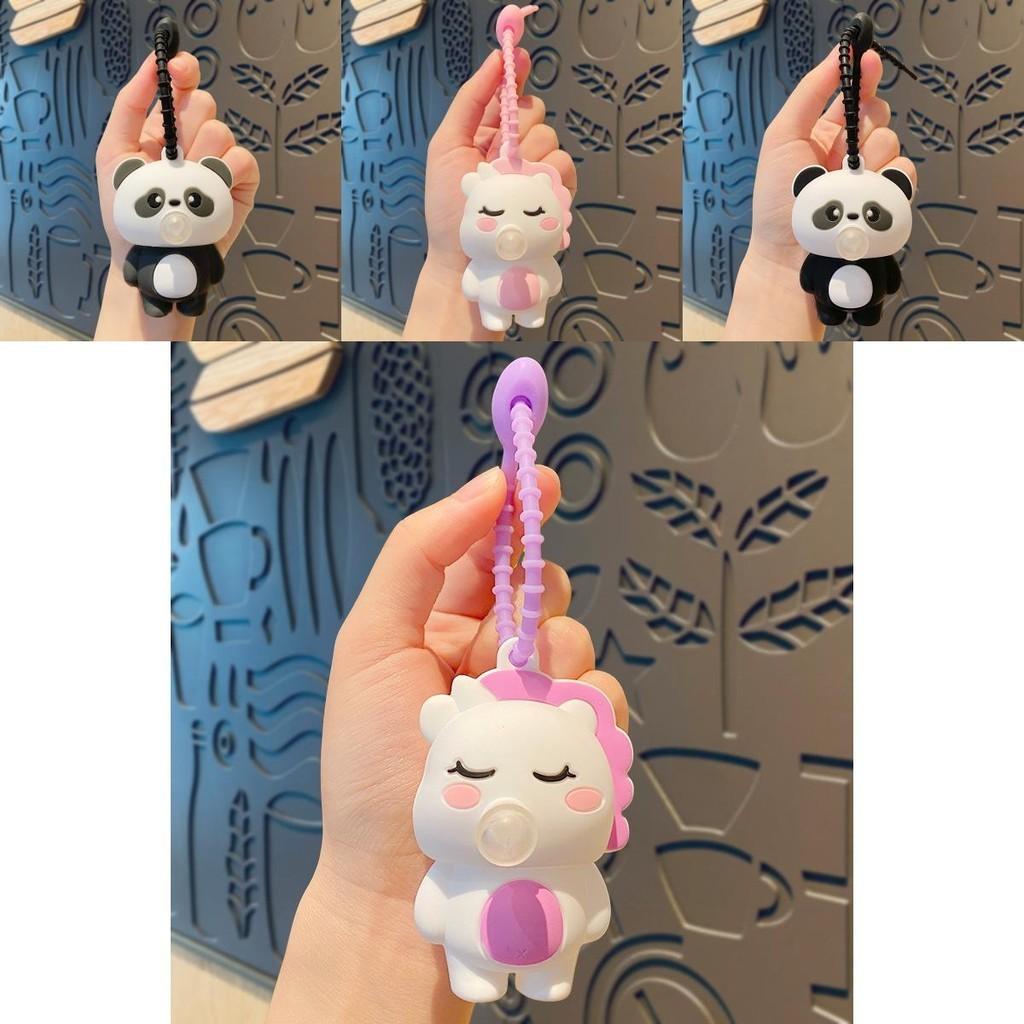 Creative Silicone Panda Unicorn Bubble Blowing Keychain For Birthdays And Holidays