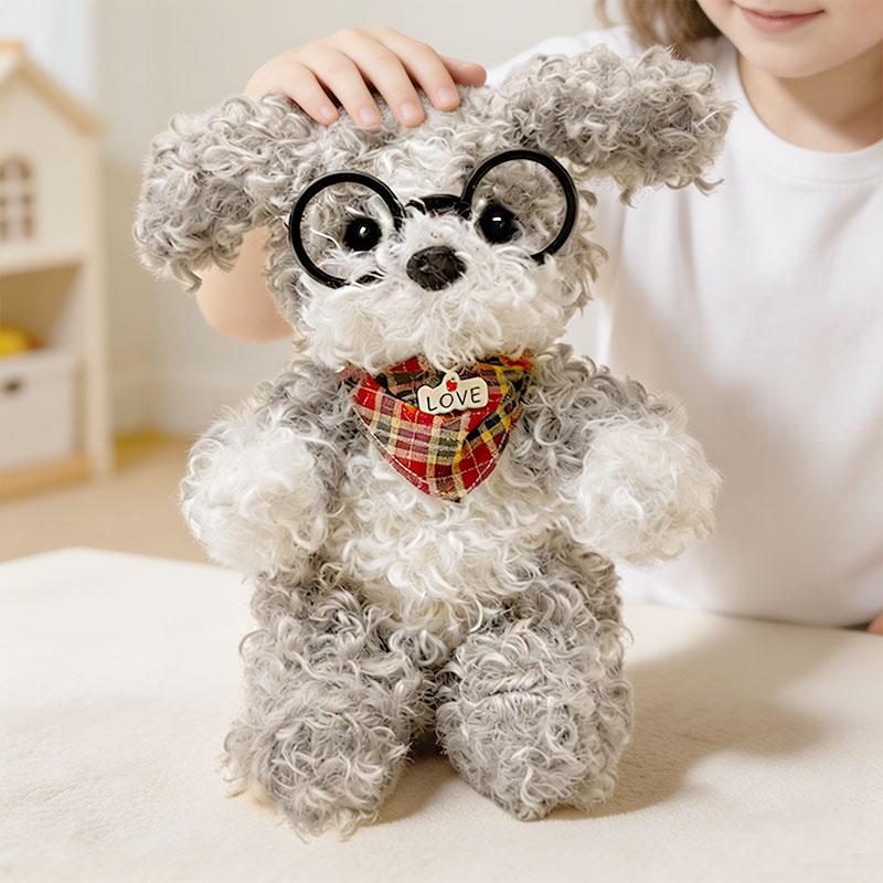 Dog Plush Toys Glasses Dog Squishy Stuffed Doll Adorably Accompany Sleep Toy Kawaii Room Decor Toys Birthday Surprise Gifts