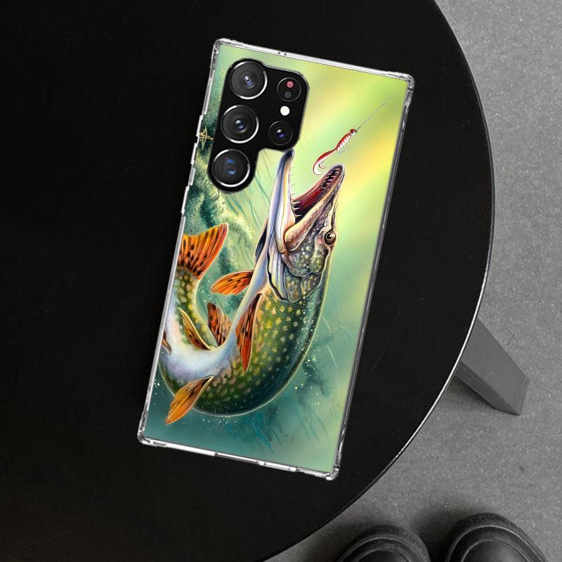 Carp Fish Fishing Rod Hook Phone Case Cover for Samsung Galaxy S26 S25 Edge S24 S23 Ultra S22 Plus S21 FE S20 + Art Customized F