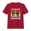 Retro Vintage I Axolotl Questions T Shirt for Adults Youth Kids Cool Salamander Design Vintage Washed Fashion Graphic
