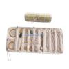 HX6F Sustainable Fabric Jewelry Organiser for Women Portable Multi Compartment Storage Bag For Necklaces Earrings