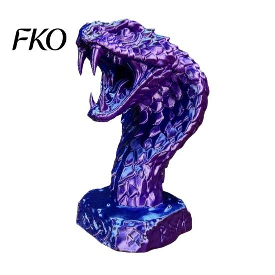 Intricate Detail Animal Figures 3D Printed Snake Figurine, Realistic Serpent Sculpture, Stress Relief Figurines Desk Decor, Educational Wildlife