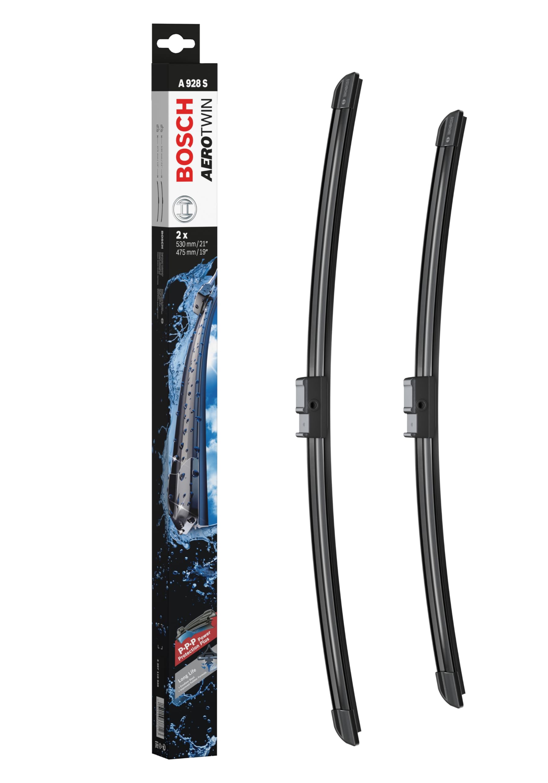 

BOSCH Imported Car Flat Wiper Blade Aero Twin Car Models Only A928S (Bosch) 530/475mm