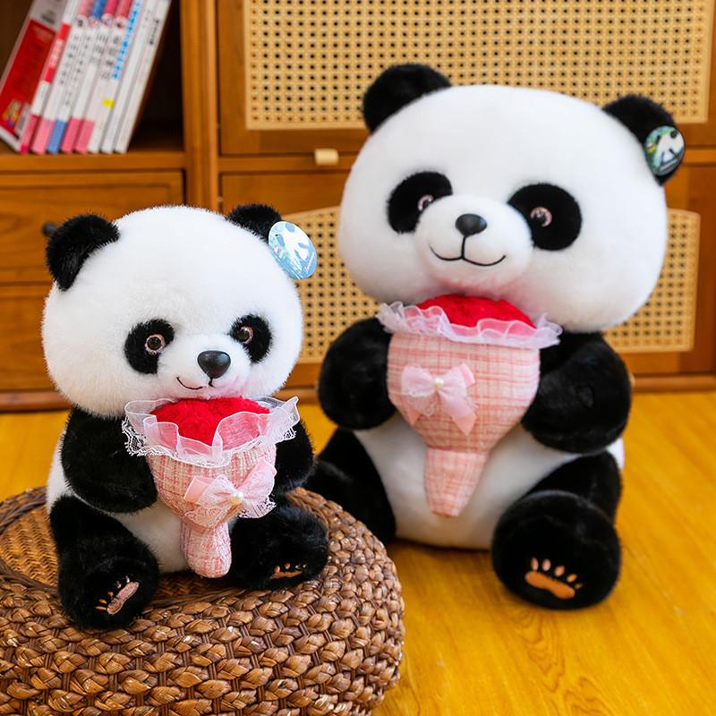 Süßes Panda-Stofftier Cartoon Plüschtier Geschenk für Kinder und Erwachsene