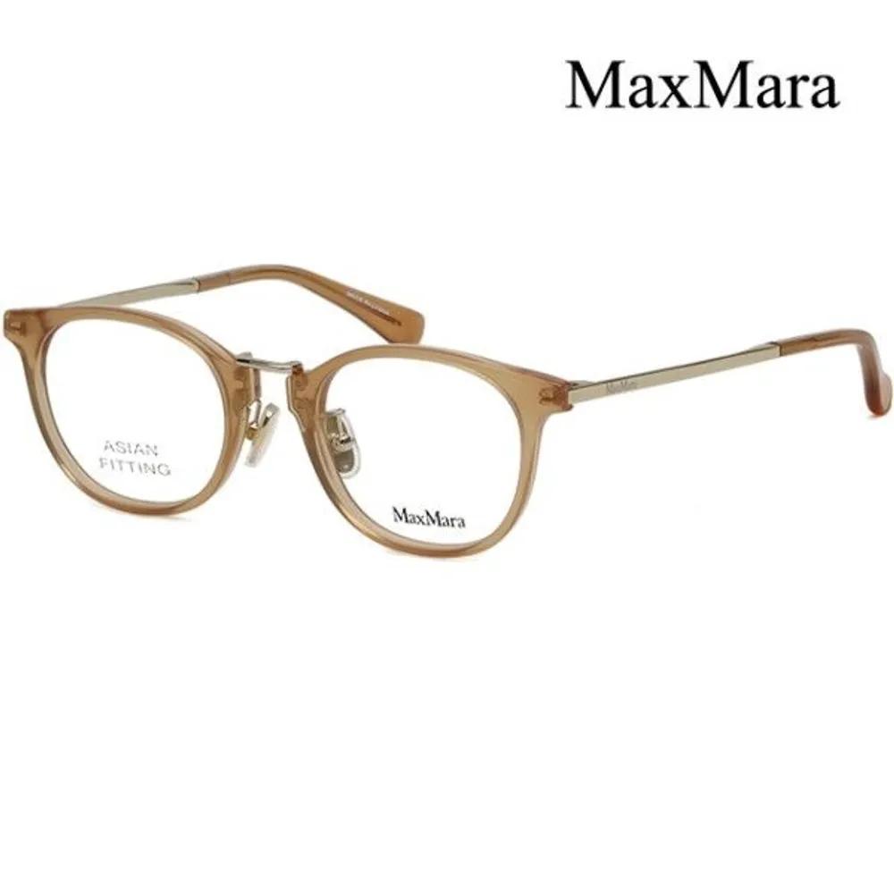 [MaxMara] Eyeglass Frames MM5092D 045 Clear Brown Transparent Horn-rimmed Round