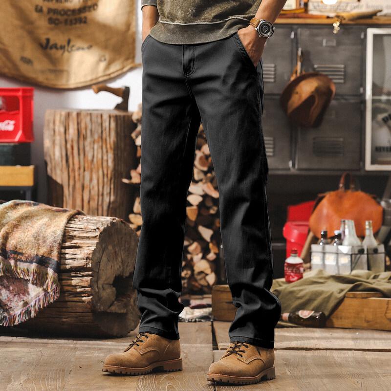 Мужские джинсы JieLeinuo в американском ретро стиле, прямые