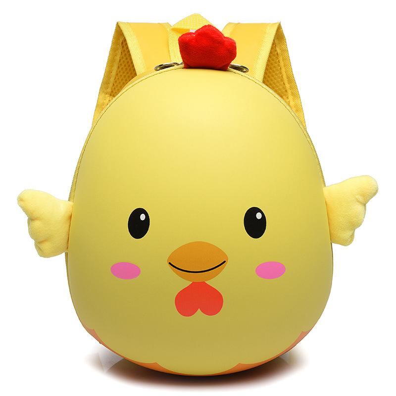 Cartoon Chicken Kids Rucksack Waterproof Adjustable Shoulder Backpack Wear Resistant for Primary School Students Daily Use
