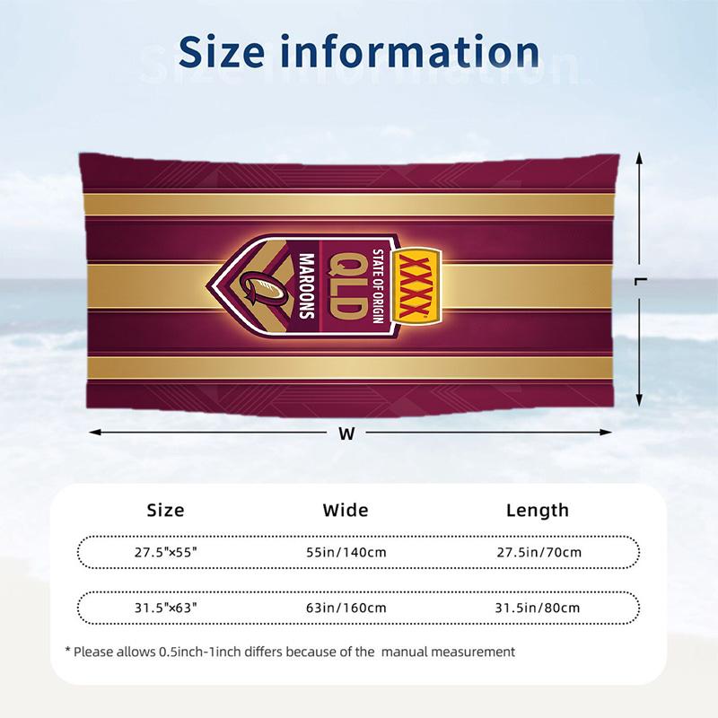 Queensland Maroons Mode Strandtuch Tragbar Weich Schnelltrocknend Handtuch Für Schwimmen Camping Urlaub