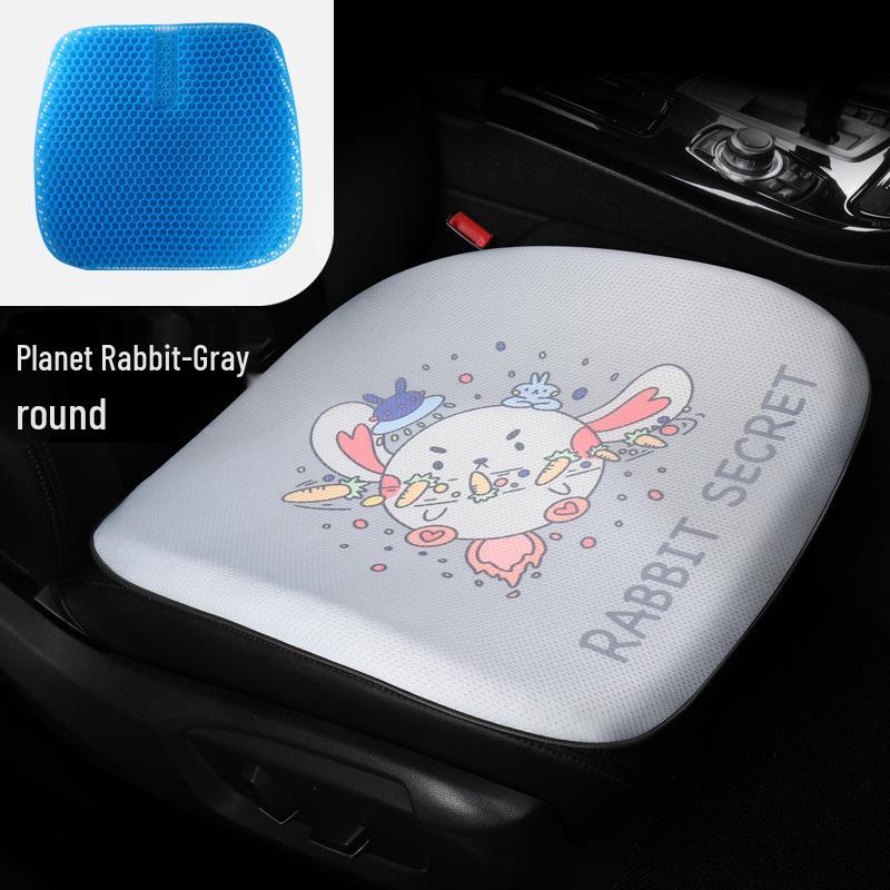 Cartoon Style Gel Car Seat Cushion – Universal Four-Season Chair Pad for Office and Furniture