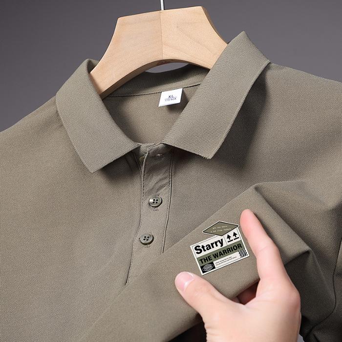 Latest Summer T-shirt Relaxed Fit Trendy Lapel Short-sleeved POLO Top T-shirt