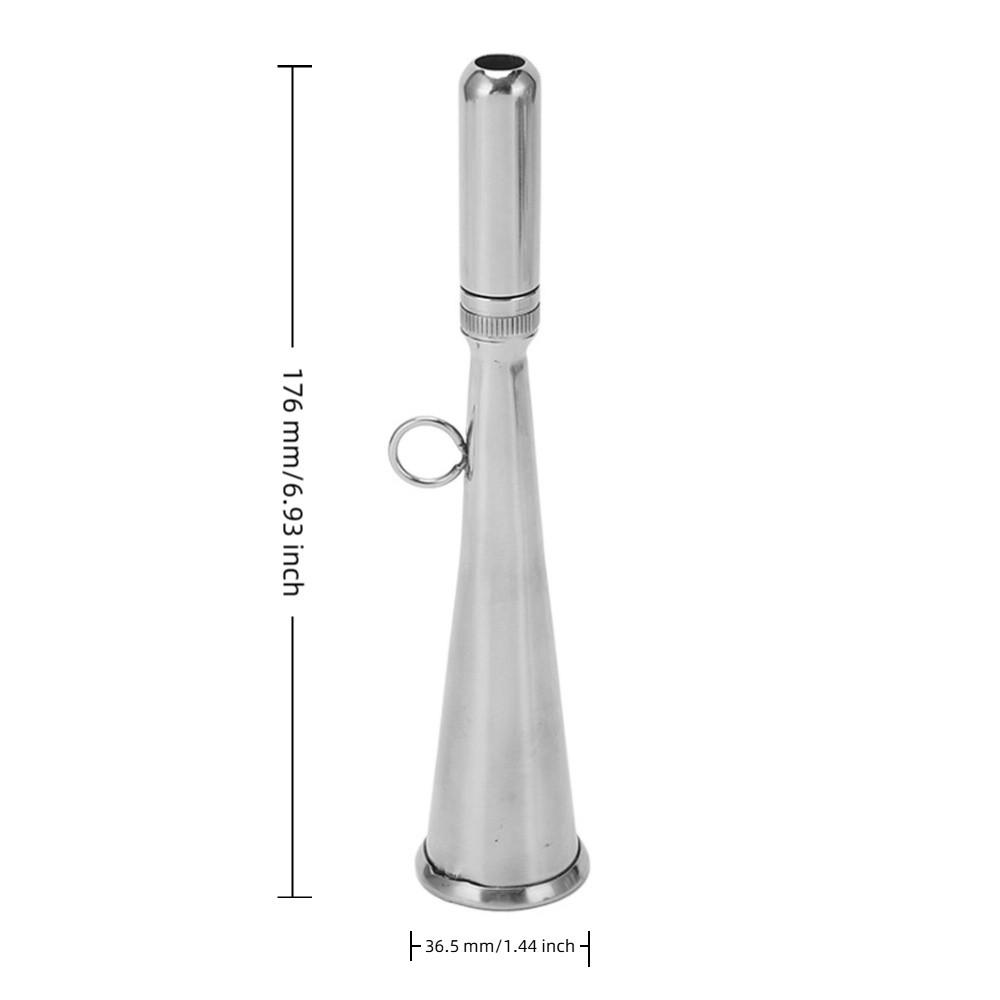 304 Rostfritt Stål Handhållen Tuta Silver Avtagbart Munstycke Båttuta Marintuta Kommunikationsverktyg