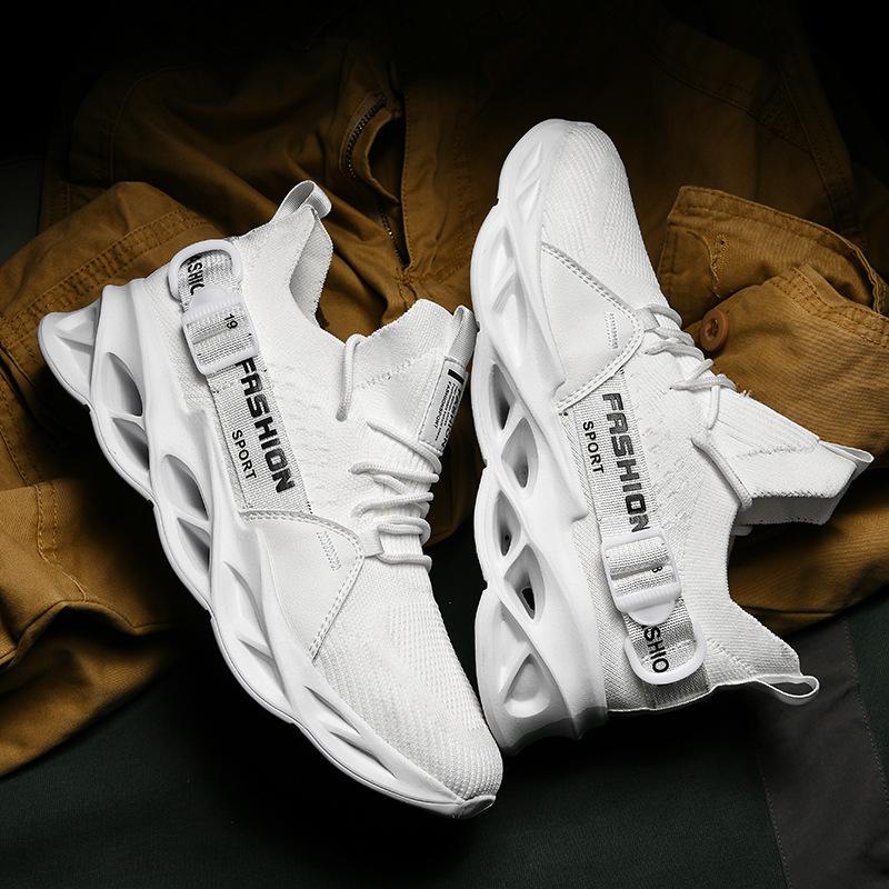 Large Size Blade Men's Shoes Breathable Fly-woven Upper Couple Casual Shoes Lightweight Fashion Trendy Sports Shoes