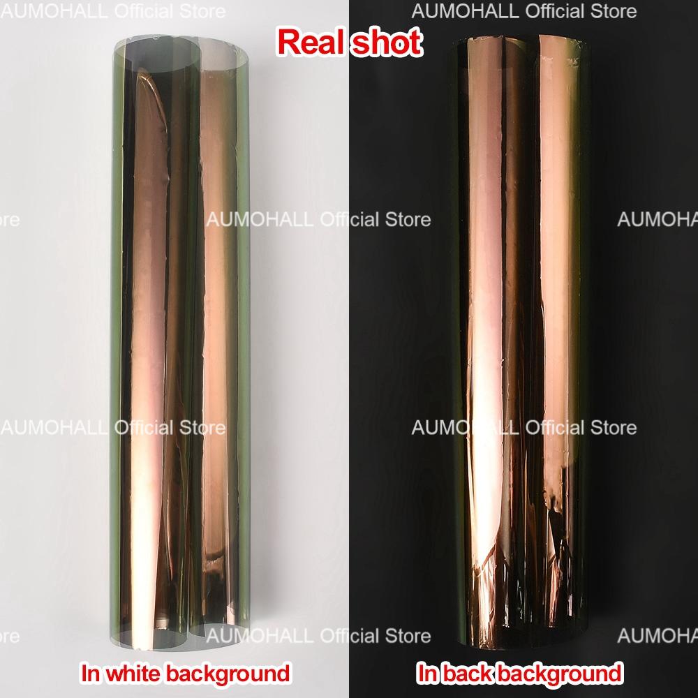 50x300cm VLT 59% Red Copper Chameleon Car Side Window Tint, Red Gold Green Color Change Tinting Foil Solar Protection Film