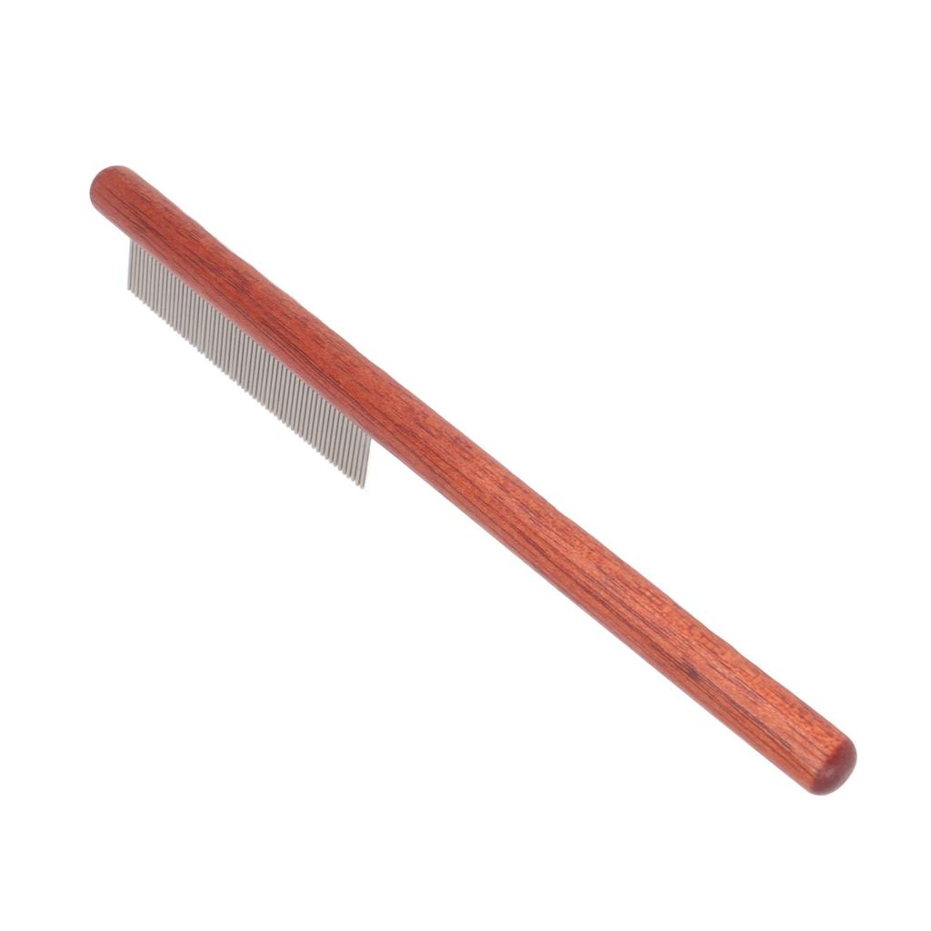 Lice Comb Fine Teeth Ergonomic Wooden Handle Stainless Steel Flea Lice Comb for Hair Care