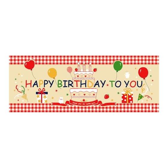 Hamamonyo Funny Tenugui HAPPY BIRTHDAY TO YOU