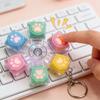 Cat Paw Keycap Keychain Mechanical Keyboard Fidget Spinner Stress Relief Toy Soft Cute Keyring For Office Desk Anxiety Gift