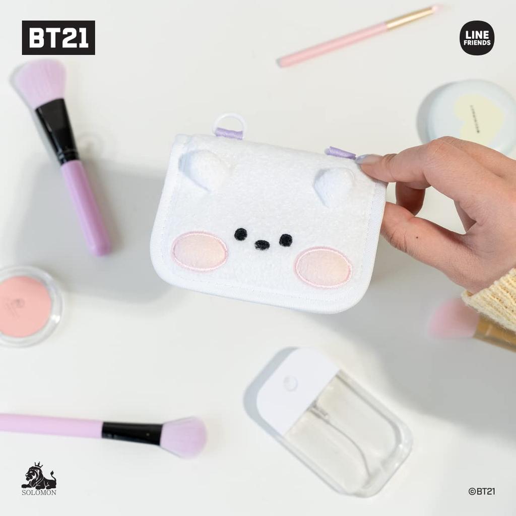 Solomon Shoji BT21 Minini PVC Bag, Clear Pouch, Smartphone Pouch, Mini Shoulder Bag, Smartphone Shoulder Bag, Operates While Charming (RJ)