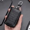 1PC Car Key Bag Business Universal Crocodile Print Protective Cover Zipper Car Key Storage Bag Interior Products Stowing Tidying