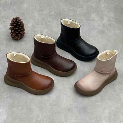 Cotton Shoes, Thick-soled Snow Boots, Fleece Warm Cotton Boots, Casual Women's Boots