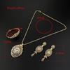 Elegent Bride Jewelry Sets Round Crystal Drop Earring Charm Necklace Crown Bracelet Accessories