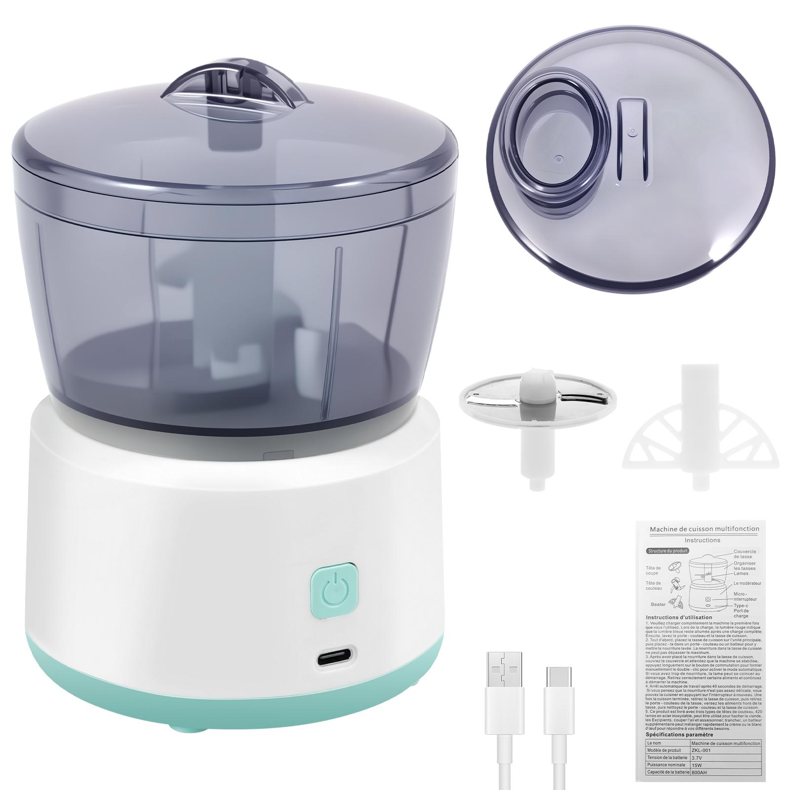 Mini Electric Garlic Chopper Mini Veggie Chopper Ginger Chili Grinder Vegetable Masher Machine Food Processor Kitchen Accessory