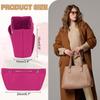 Uxcell Portable Felt Bag Organizer Insert with Snap Closure, Multi-Function Compartment, Dome Shaper for Satchels, Totes, and Handbags (17cm X 10cm X